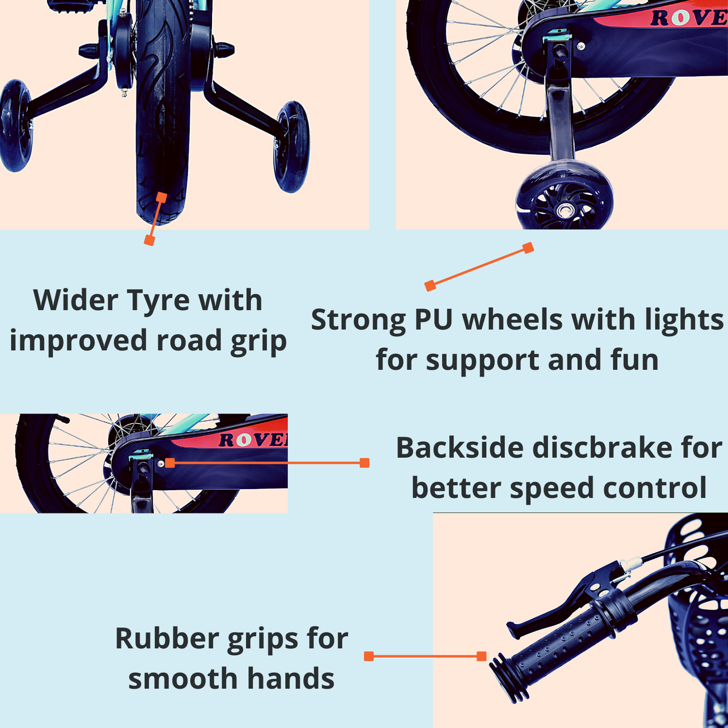 Rover 14 Inch Kids Cycle Suitable for age 2 to 4 years