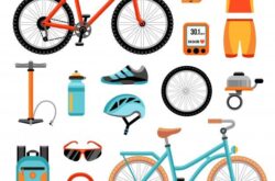 Free Vector _ Bike and cycling accessories set